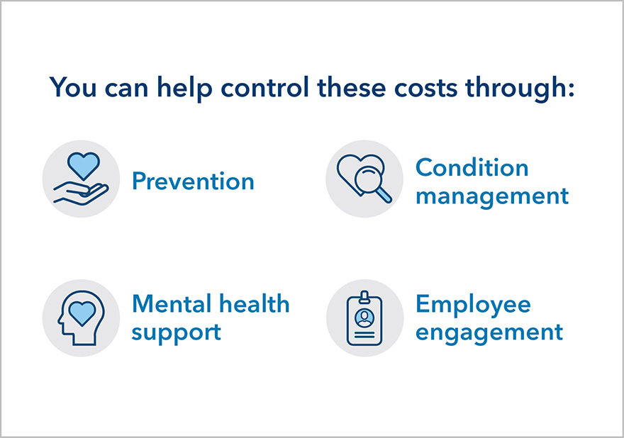 You can help control these costs through prevention, mental health support, condition management, and employee engagement