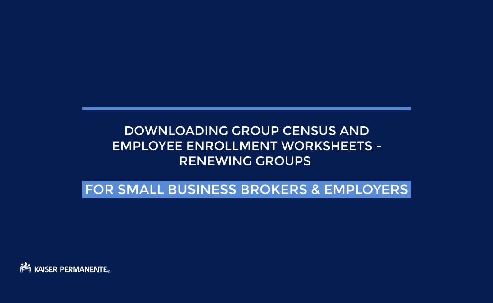 Employee enrollment worksheets - Renewing groups