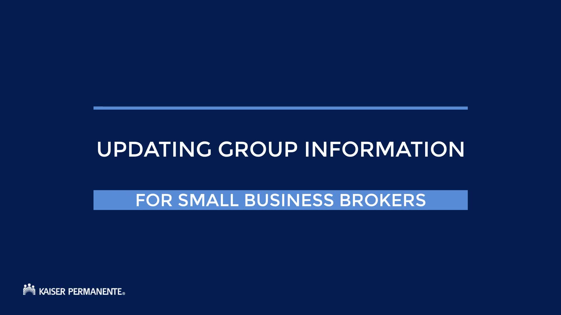 Updating group information