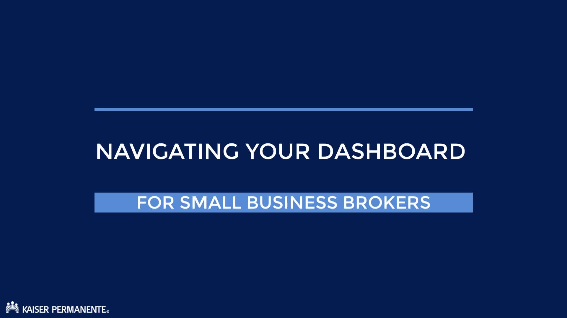 Navigating your dashboard