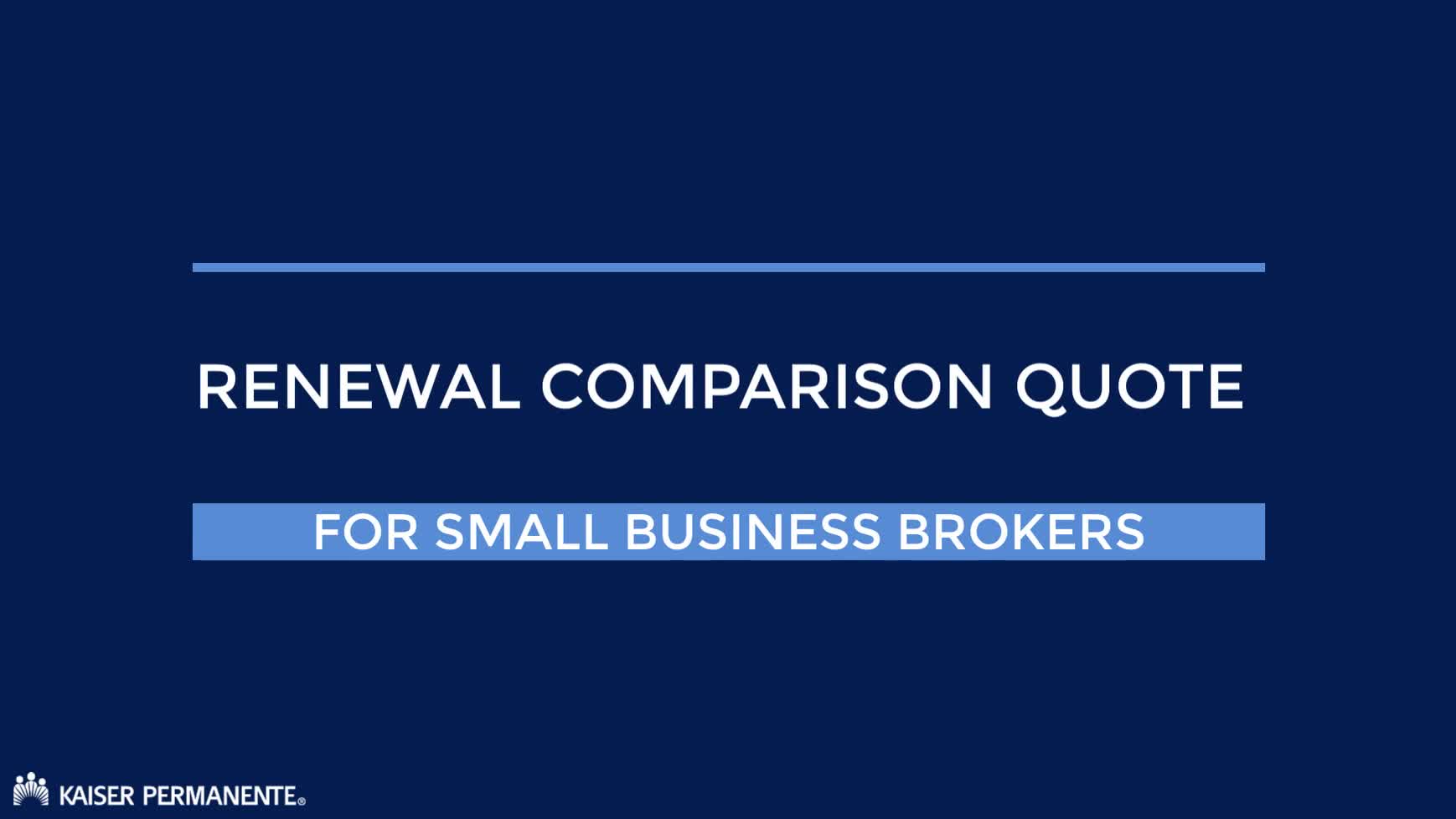 Renewal comparison quote